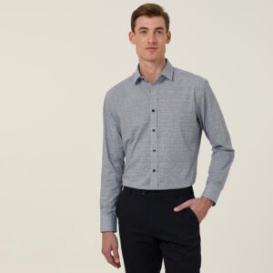 Workthreads | Avignon Abstract Print Stretch 3/4 Sleeve Shirt - CATUKX Avignon Abstract Print Stretch Long Sleeve Shirt - CATJDC - Black/White, 38