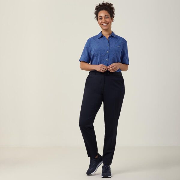 Workthreads | Poly Viscose Stretch Twill Slim Leg Secret Waist Pant – CAT3QC