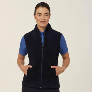 Workthreads | Polar Fleece Zip Vest - CAT745 Polar Fleece Zip Vest - CAT745 - Navy, S