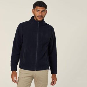 Polar Fleece Zip Jacket - CATBEE - Navy, S