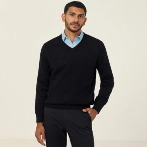 Acrylic V-Neck Sweater - CATE33