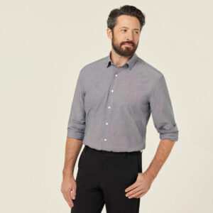 Cotton Chambray Long Sleeve Shirt - CATJJU