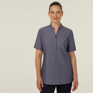 Poly Cotton End On End Short Sleeve Tunic - CATUGA