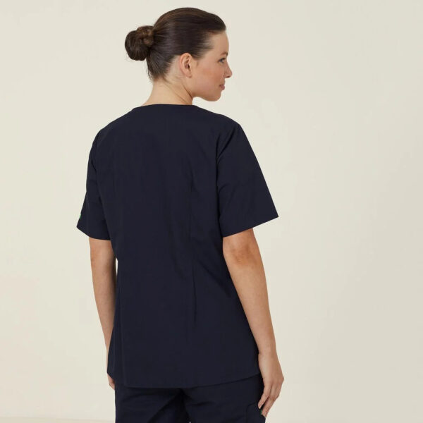 Workthreads | Vital Antibacterial Mayo Scrub Top – CATUMN Cobalt/Mid Night/Purple