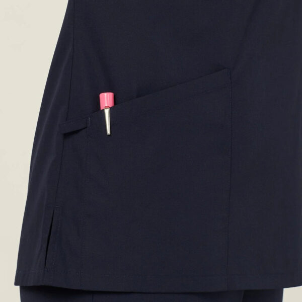 Workthreads | Vital Antibacterial Mayo Scrub Top – CATUMN Cobalt/Mid Night/Purple