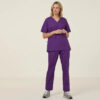 Workthreads | Vital Antibacterial Mayo Scrub Top – CATUMN Cobalt/Mid Night/Purple