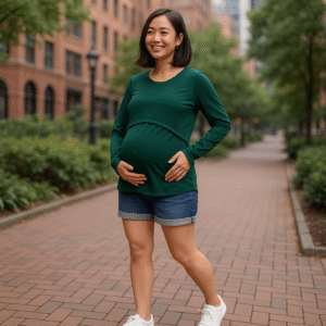 Maternity/Nursing 3/4 Sleeve Top