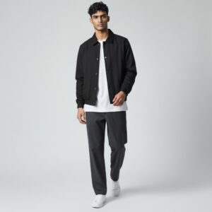 CONTRAST JACKET 3CJ - Black, 5XL