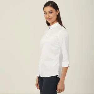 Stretch Textured Twill 3/4 Sleeve Shirt - CATUFP