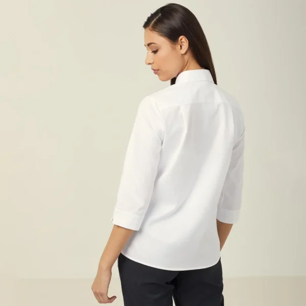 Workthreads | Stretch Textured Twill 3/4 Sleeve Shirt – CATUFP