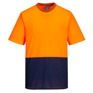 Hi-Vis Contrast Class D T-Shirt S/S Orange/Navy MP111