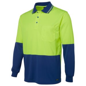 JB's Hi Vis L/S Traditional Polo 6HVPL