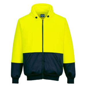 B327 - Hi-Vis Contrast Zipped Class D Hoodie Port West